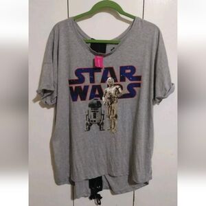 **SOLD** Women's Disney Star Wars Lace Up Back T-shirt 2x NWT
